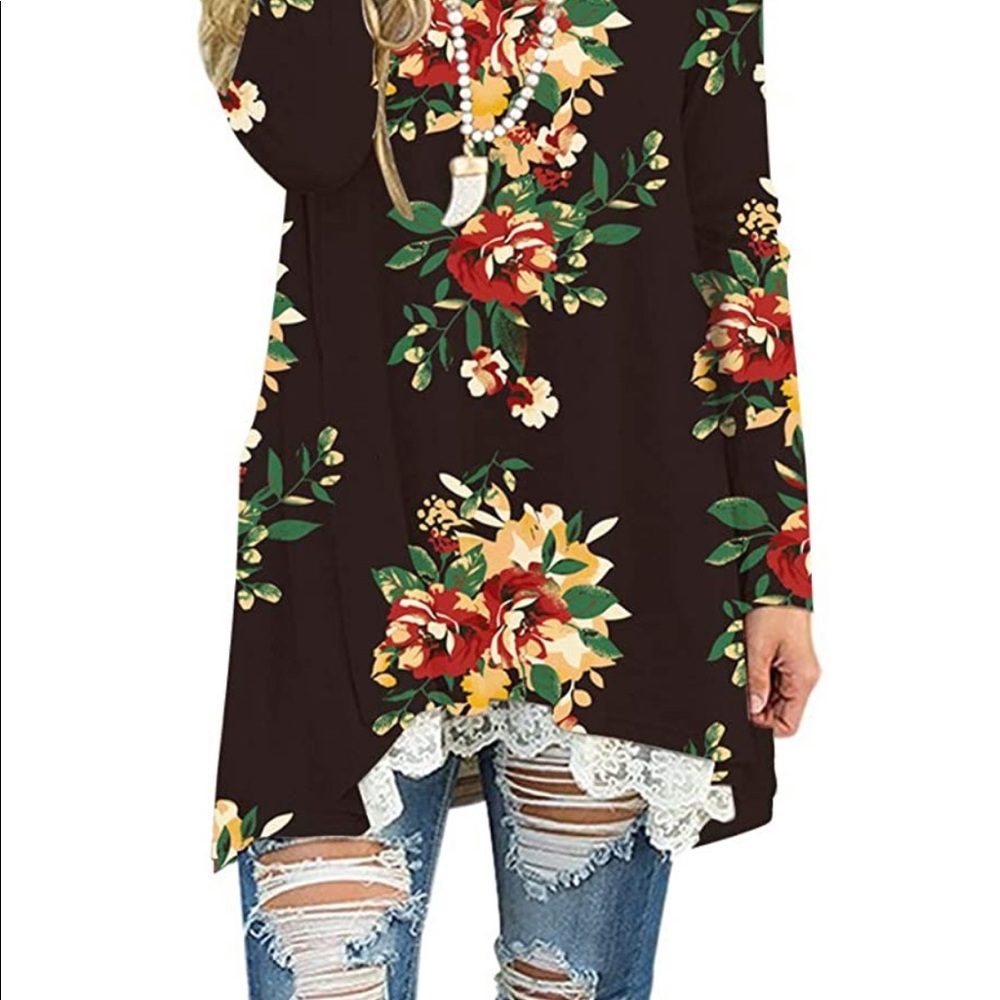 Large Long sleeve with lace hem